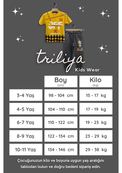 - Erkek Çocuk Ikili Takım Off-White Baskılı Tişört ve Eşofman Altı Takımı 3-11 Yaş indirimleri