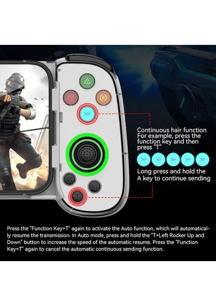 D6 Pembe-Teleskopik Cep Telefonu Gamepad Bluetooth Uyumlu 5.0 Android Ios Ps4 Için Kablosuz Oyun Denetleyicisi Anahtarı Pc Gamepad Joystick (Yurt Dışından)