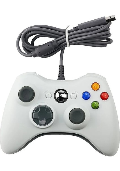 Beyaz-Gamepad Xbox 360 Kablolu Joystick Denetleyicisi Kablolu Joystick Xbox 360 Denetleyicisi Gamepad Joypad (Yurt Dışından)