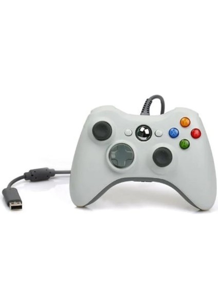 Beyaz-Gamepad Xbox 360 Kablolu Joystick Denetleyicisi Kablolu Joystick Xbox 360 Denetleyicisi Gamepad Joypad (Yurt Dışından)