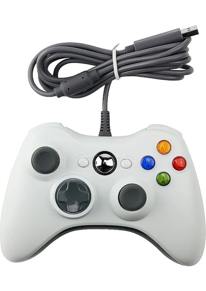Beyaz-Gamepad Xbox 360 Kablolu Joystick Denetleyicisi Kablolu Joystick Xbox 360 Denetleyicisi Gamepad Joypad (Yurt Dışından)