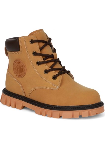 2075 Anatomik Tabanlı Fermuarlı Unisex Çocuk Spor Bot - NKT02075-SARI-34
