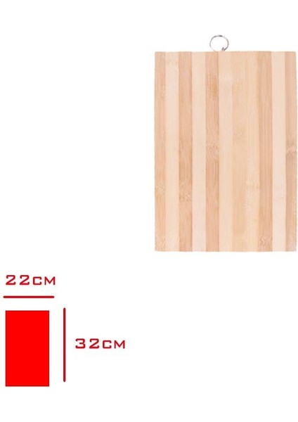 Leva/evmonı Kesım Panosu Bambu Ahsap 22*32 cm LV-2994/EVM-01-1989