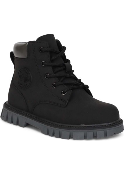 2075 Anatomik Tabanlı Fermuarlı Unisex Çocuk Spor Bot - NKT02075-SIYAH-32