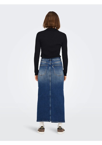 Onlayoe Hw Front Slit Kadın Denim Etek
