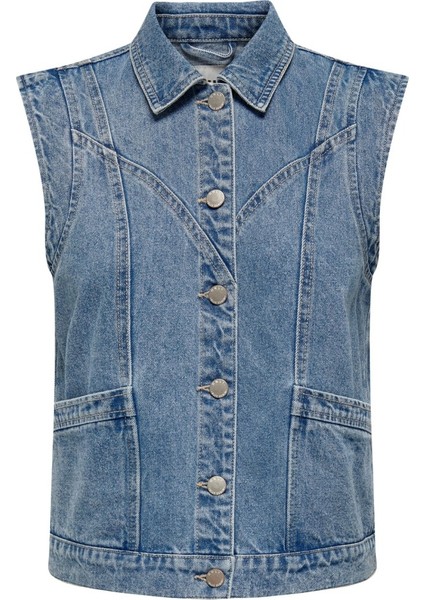 Onlkennedy Sl Waistcoat Kadın Denim Yelek