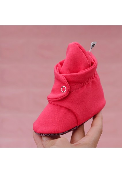 Organik Pamuk Bebek Pandufu, Kaydırmaz Taban, Yenidoğan Patiği, Ev Kreş Ayakkabısı, Nar Çiçeği fırsatları