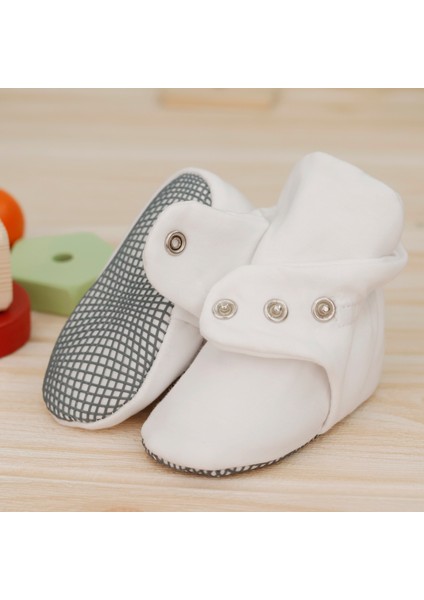 Organik Pamuk Bebek Pandufu, Kaydırmaz Taban, Yenidoğan Patiği, Ev Kreş Ayakkabısı, Beyaz fiyatları