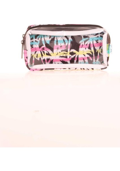 Transparent Spring Kalem Çantası Palm K2607