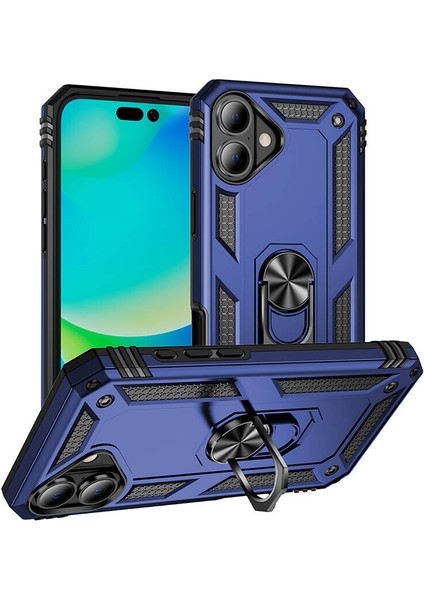 Apple iPhone 16 Plus Kılıf Ultra Korumalı Yüzüklü Manyetik Vega Kapak