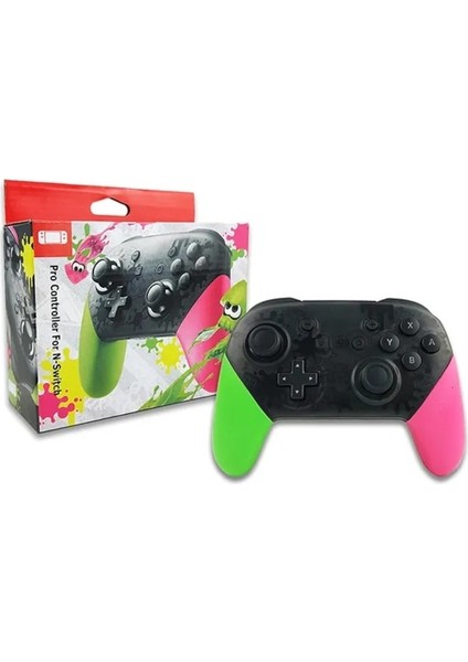 Pembe Yeşil-Kablosuz Bluetooth Gamepad Nintendo Anahtarı Aksesuarları Için Pro Denetleyici Joystick Anahtarı Oyun Konsolu ile 6 Eksen Kolu (Yurt Dışından)