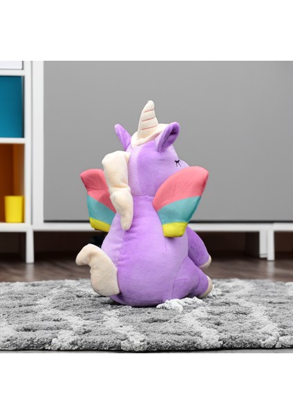 Oturan Unicorn Peluş 35CM Lila