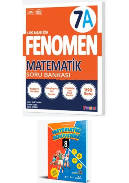 Fenomen Yayınları 2025 Fenomen Matematik 7A Soru Bankası + Fen Bilimleri Serüvenim 8