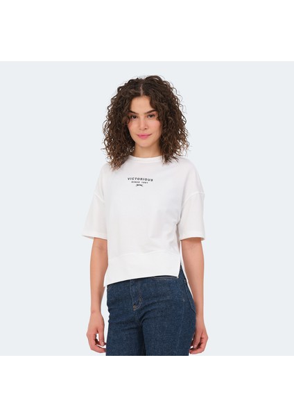 VILLAGE Kadın Tişört Ekru