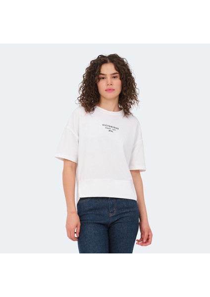 VILLAGE Kadın Tişört Ekru modelleri