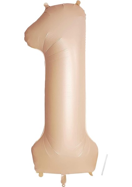 1 Rakam Karamel Folyo Balon 40 Inç 100 cm
