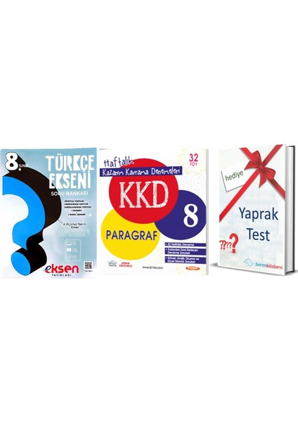 Çalışkan 8. Sınıf Türkçe Ekseni + Kurmay Kkd Paragraf + Yaprak Test Hediye