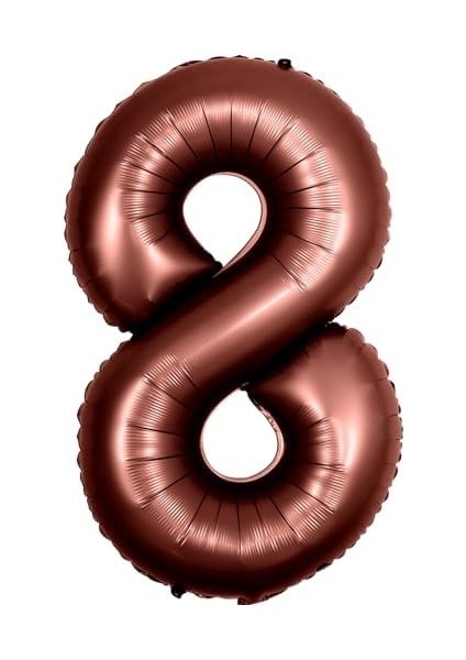 8 Rakam Çikolata Kahve Folyo Balon 40 Inç 100 cm