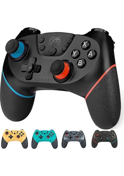 Gümüş-Bluetooth Pro Gamepad Nintendo Anahtarı Konsolu Için Kablosuz Gamepad Video Oyunu USB Joystick Denetleyici Kontrolü 6 Eksenli Kolu Ile (Yurt Dışından)