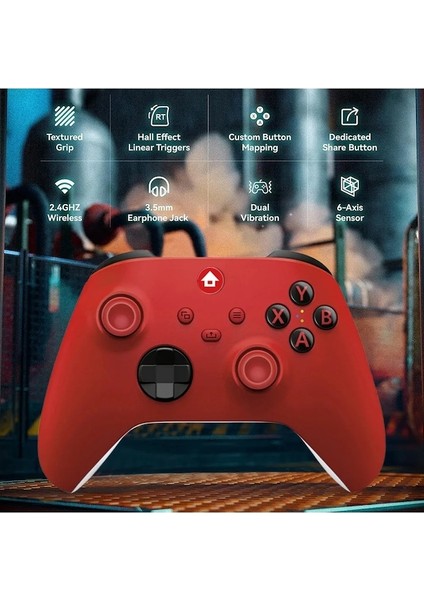 Pc/xbox One Serisi X/s Için Alıcılı Turbo Oyun Denetleyicisi Ile Xbox One Altı Eksenli Titreşim Için Blue-2.4g Kablosuz Gamepad (Yurt Dışından)