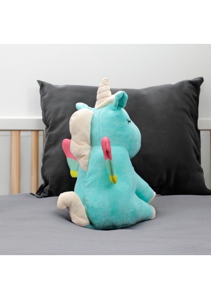 Oturan Unicorn Peluş 35CM Yeşil