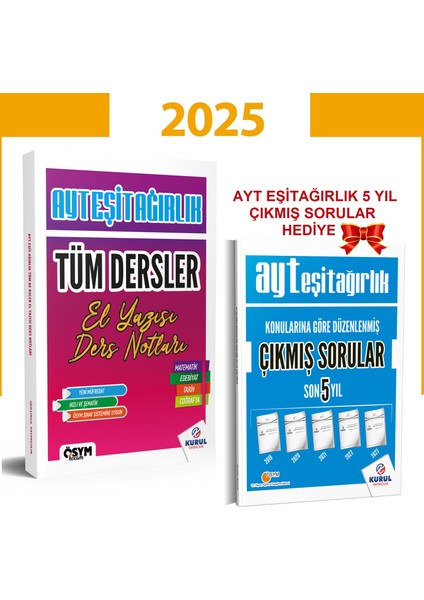 2025 Ayt Eşit Ağırlık Tüm Dersler El Yazısı Ders Notları