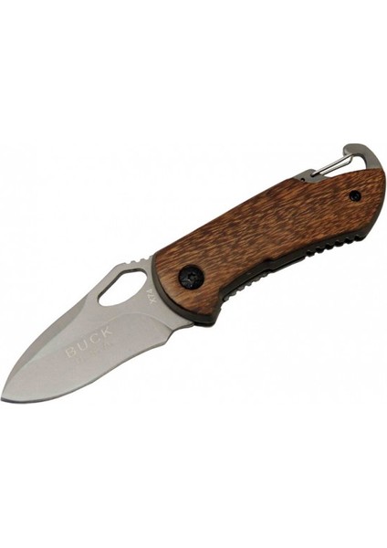 Buck X74 Çakı Ahşap 15 cm Manuel, Kemerlikli