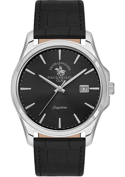 Santa Barbara Polo Racquet Club SB.1.10535-2 Deri Kordonlu Siyah Erkek Kol Saati