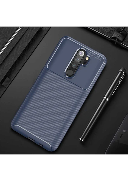 Xiaomi Redmi Note 8 Pro Kılıf Darbe Emici Uzun Ömürlü Dayanıklı Parmak Izi Yapmaz Karbon Tasarım Negro Silikon Kılıf