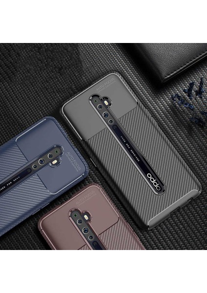 Oppo Reno 2z Kılıf Darbe Emici Uzun Ömürlü Dayanıklı Parmak Izi Yapmaz Karbon Tasarım Negro Silikon Kılıf indirimleri