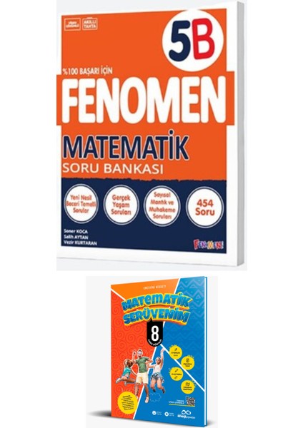 Fenomen Yayınları 2025 Fenomen Matematik 5B Soru Bankası + Fen Bilimleri Serüvenim 8