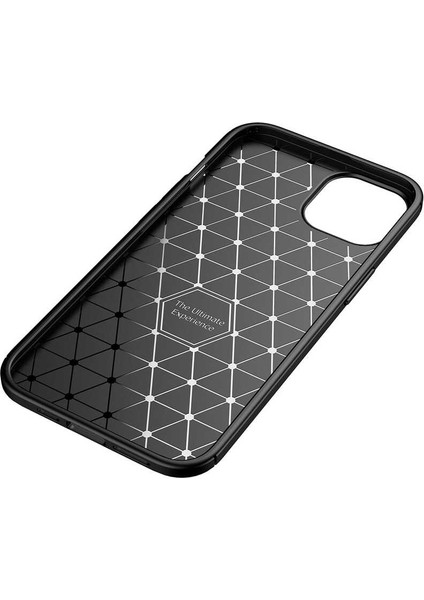 Apple iPhone 13 Kılıf Darbe Emici Uzun Ömürlü Dayanıklı Parmak Izi Yapmaz Karbon Tasarım Negro Silikon Kılıf