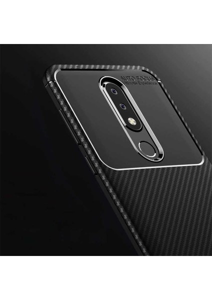 Nokia 5.1 Plus Kılıf Darbe Emici Uzun Ömürlü Dayanıklı Parmak Izi Yapmaz Karbon Tasarım Negro Silikon Kılıf indirimleri