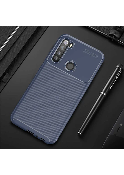 Xiaomi Redmi Note 8 Kılıf Darbe Emici Uzun Ömürlü Dayanıklı Parmak Izi Yapmaz Karbon Tasarım Negro Silikon Kılıf