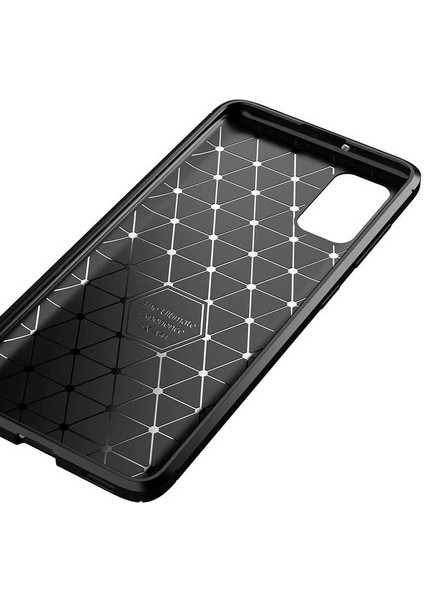 Samsung Galaxy A02S Kılıf Darbe Emici Uzun Ömürlü Dayanıklı Parmak Izi Yapmaz Karbon Tasarım Negro Silikon Kılıf