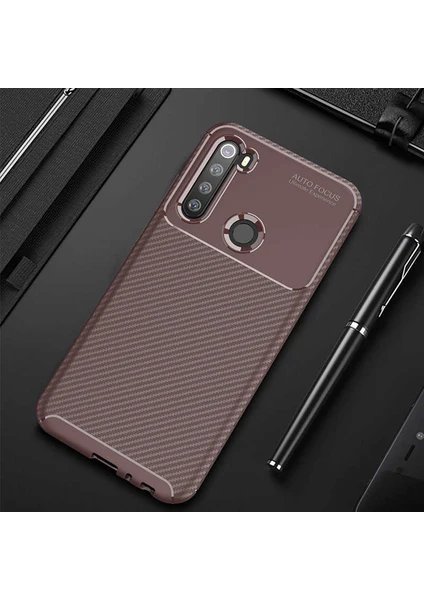 Xiaomi Redmi Note 8 Kılıf Darbe Emici Uzun Ömürlü Dayanıklı Parmak Izi Yapmaz Karbon Tasarım Negro Silikon Kılıf