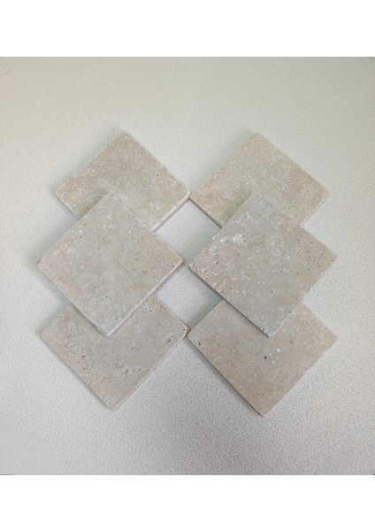 Bardak Altlığı Light Traverten 1X10X10 6' Lı