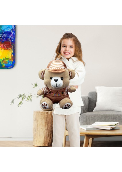 Hugs Baby Kahverengi Elbiseli Peluş Ayıcık 38CM