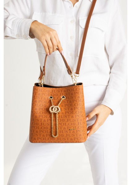Monogram Baskılı 3 Bölmeli Kadın El & Omuz Çantası ve Cüzdan Kombini 24X23CM MDS20641002 fiyatları