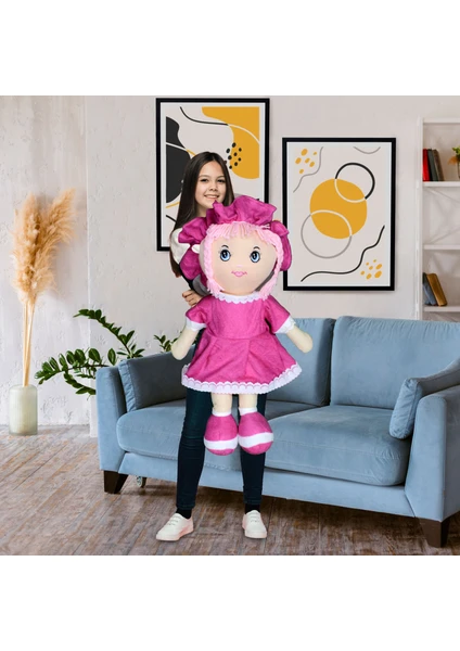 Mira Peluş Bez Bebek 70CM Pembe