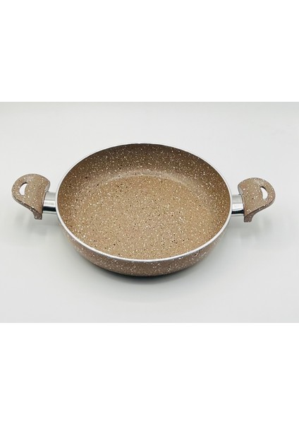 22 cm Yanmaz Yapışmaz Çift Saplı Teflon Tava Sahan