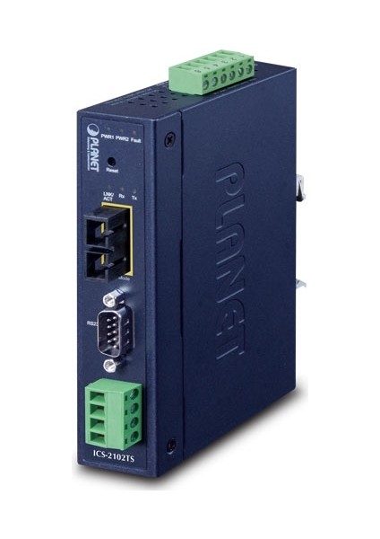 IP30 Endüstriyel 1-Port RS232/RS422/RS485 Serial Device Sunucu (IP30 Industrial 1-Port RS232/RS422/RS485 Serial Device Server)&lt;br&gt;1 x 100FX SC, SM/30km&lt;br&gt;-40~75 derece C