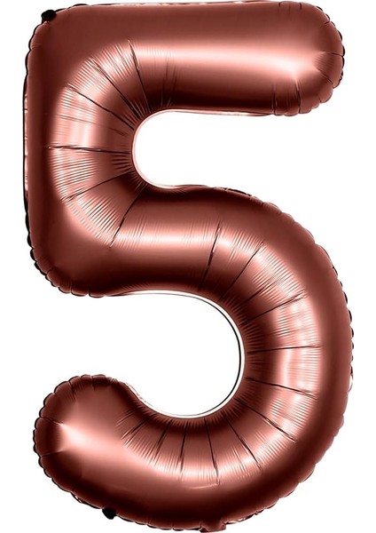 5 Rakam Çikolata Kahve Folyo Balon 40 Inç 100 cm