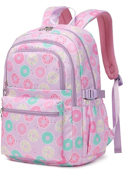 Kız Çocuk Okul Için Fonksiyonel Üçlü Çanta Seti Laptop Bölmeli Sırt Çantası Beslenme Çantası Kalem Çantası