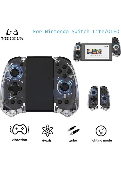 Yeşil Mavi Kablosuz Joypad Anahtar Denetleyicisi Nintendo Switch Lite/oled Joystick Con Ile Altı Eksenli Jiroskop Için Uyumlu (Yurt Dışından)