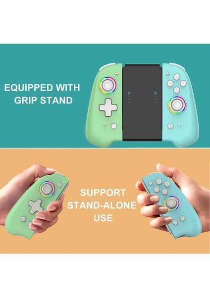Yeşil Mavi Kablosuz Joypad Anahtar Denetleyicisi Nintendo Switch Lite/oled Joystick Con Ile Altı Eksenli Jiroskop Için Uyumlu (Yurt Dışından)