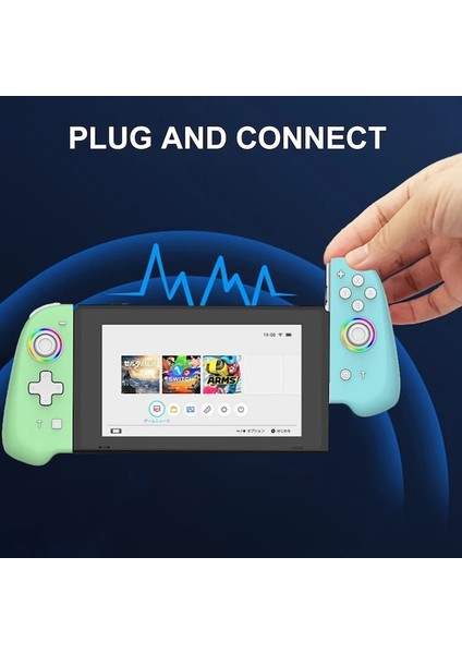 Yeşil Mavi Kablosuz Joypad Anahtar Denetleyicisi Nintendo Switch Lite/oled Joystick Con Ile Altı Eksenli Jiroskop Için Uyumlu (Yurt Dışından)