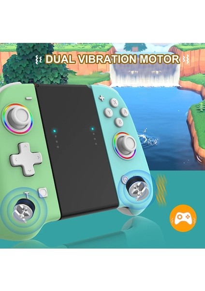 Yeşil Mavi Kablosuz Joypad Anahtar Denetleyicisi Nintendo Switch Lite/oled Joystick Con Ile Altı Eksenli Jiroskop Için Uyumlu (Yurt Dışından)