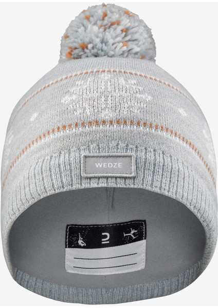 Wedze Çocuk Kayak Beresi - Gri - Jacquard