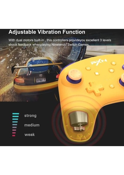 Pink-Pxn 9607X Kablosuz Denetleyici Uyandırma Desteği Nfc Amiibo Oyun Klavyeleri Nintendo Anahtarı/anahtar Lite/anahtar Oled/pc Windows/ıos 16 (Yurt Dışından) modelleri